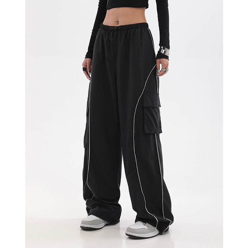 White Lined Track Suit Pants