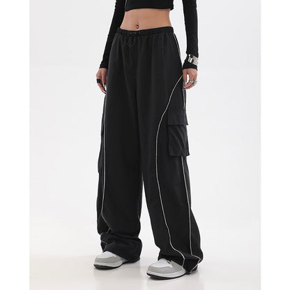 White Lined Track Suit Pants