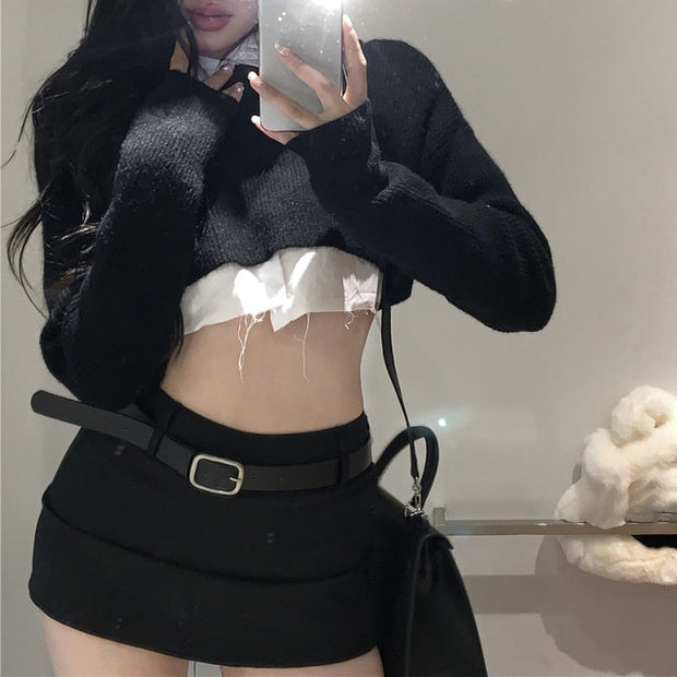Long Sleeve Sweater & Skirt Set