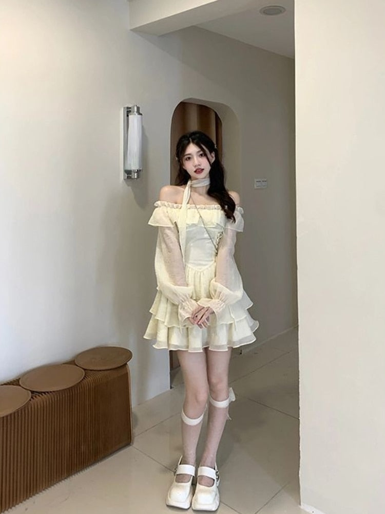 Long Sleeve Elegant Mini Dress