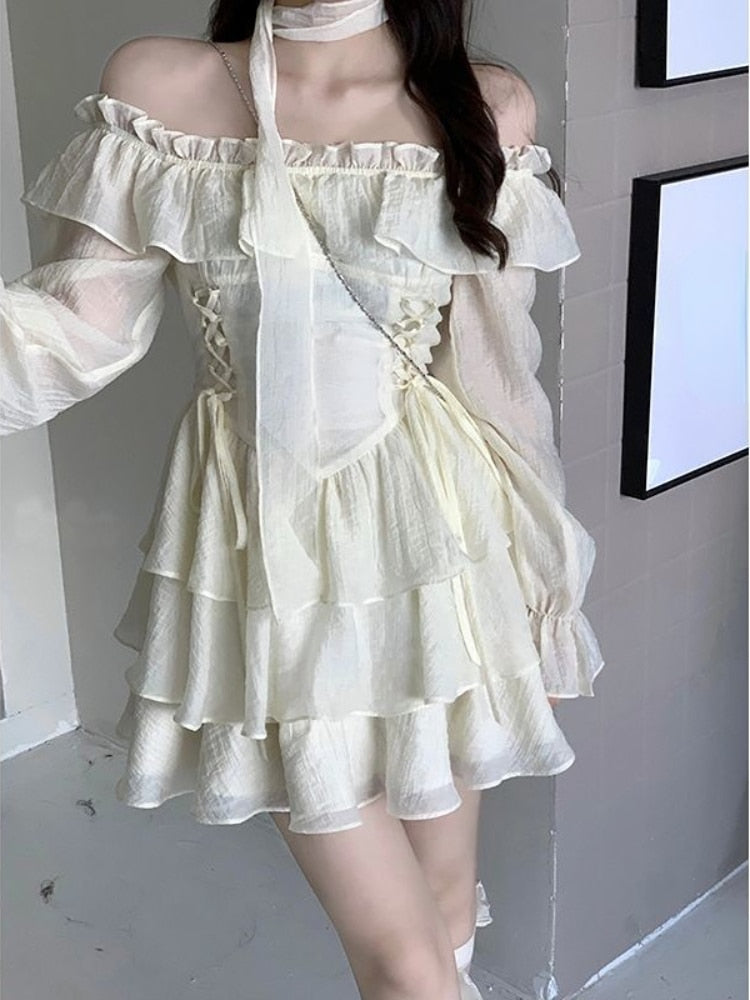 Long Sleeve Elegant Mini Dress