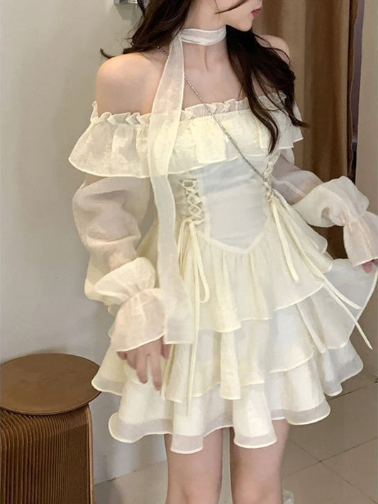 Long Sleeve Elegant Mini Dress