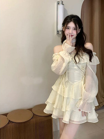 Long Sleeve Elegant Mini Dress
