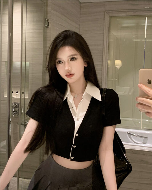 White Collar Top