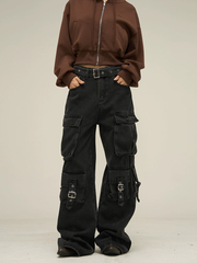 Wide-leg Multi-pocket Pants