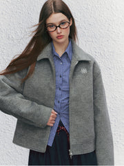 Two-Tone Lapel Woolen Jacket