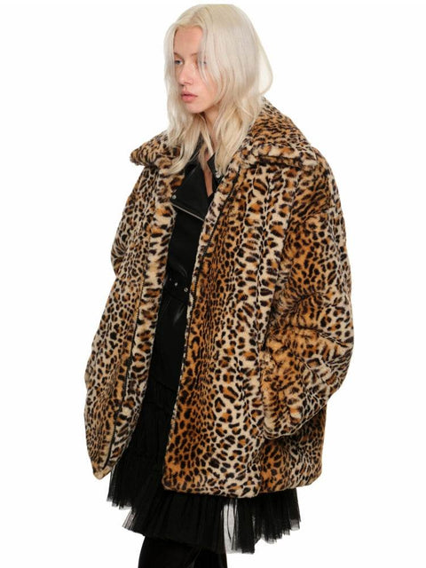 Vintage Leopard Faux Fur Quilted Coat - My Store