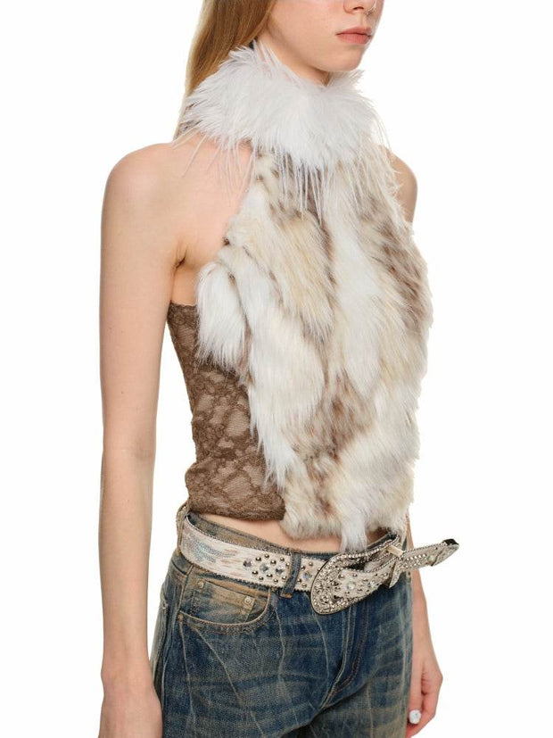 Faux Fur Tank Top - My Store