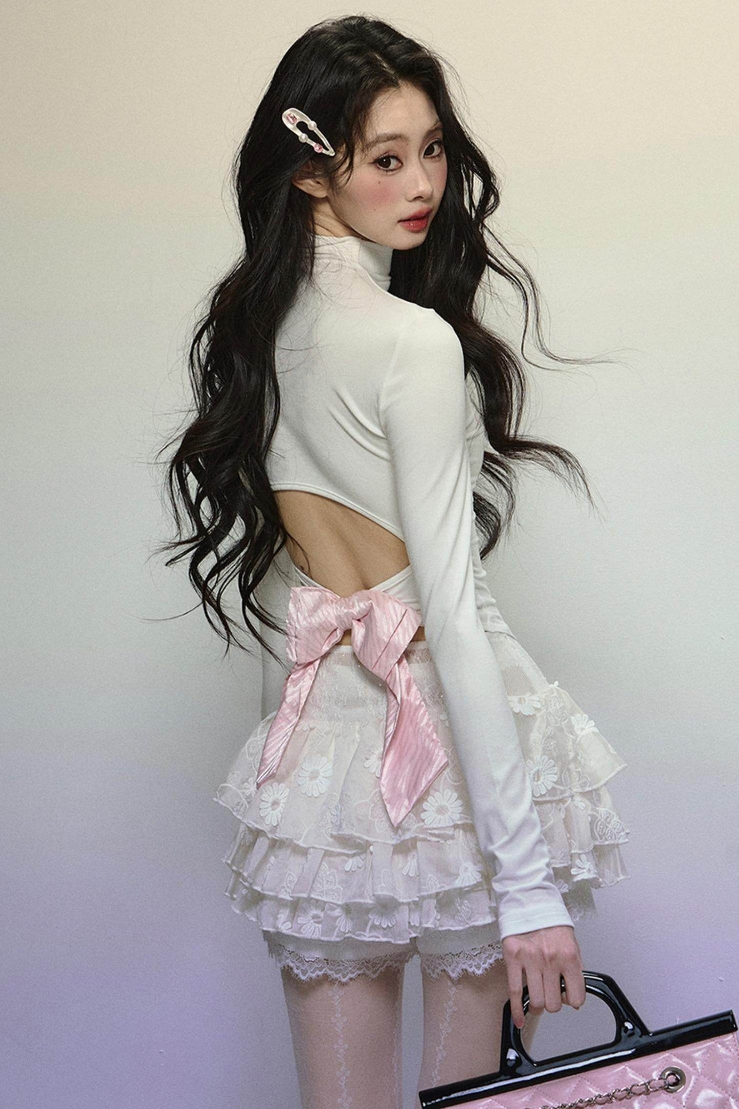 Long-Sleeve High-Neck Top - My Store