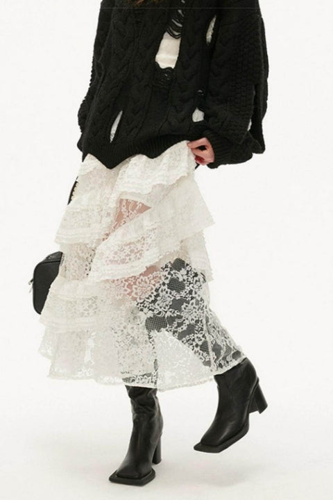 American Layered Lace Skirt - My Store