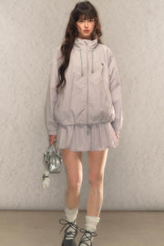 Drawstring Jacket & Skirt Set - My Store