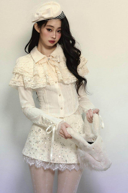 French Lace Long-Sleeve Top - My Store