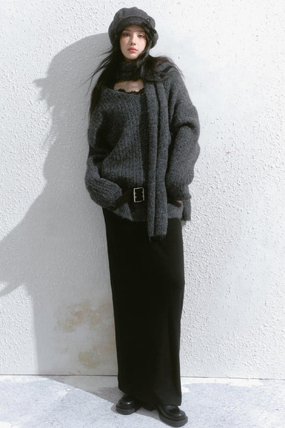 V-Neck Loose Knit Sweater