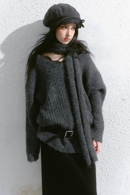 V-Neck Loose Knit Sweater