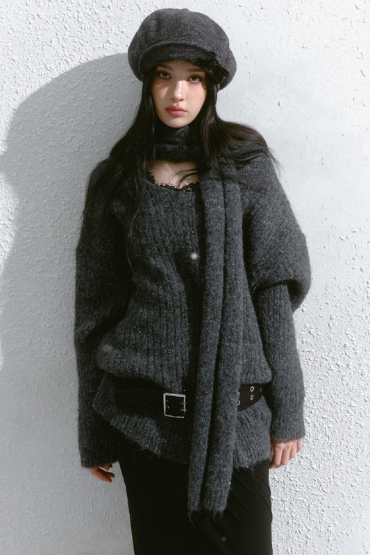V-Neck Loose Knit Sweater
