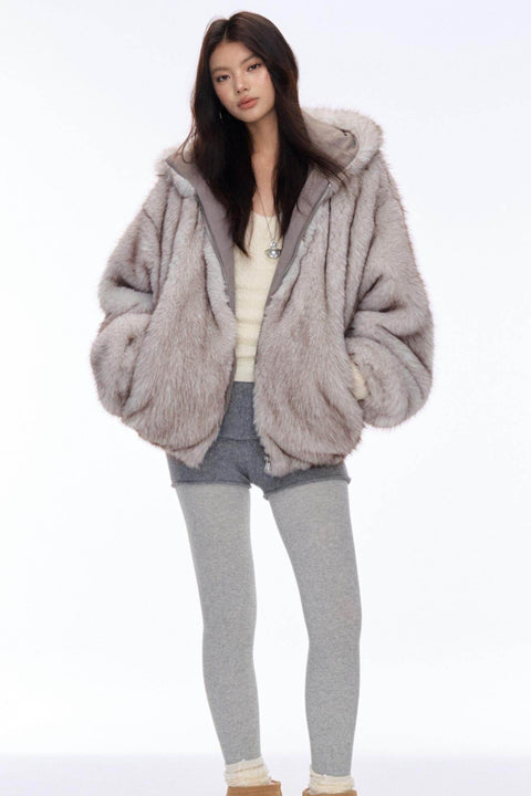 Reversible Wool Plush Jacket - My Store