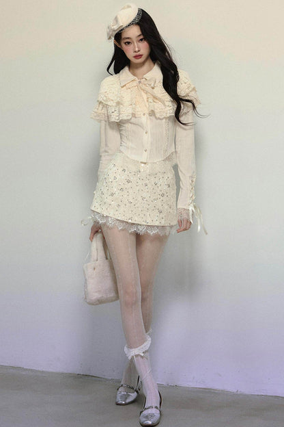 French Lace Long-Sleeve Top - My Store