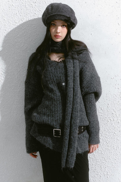 V-Neck Loose Knit Sweater