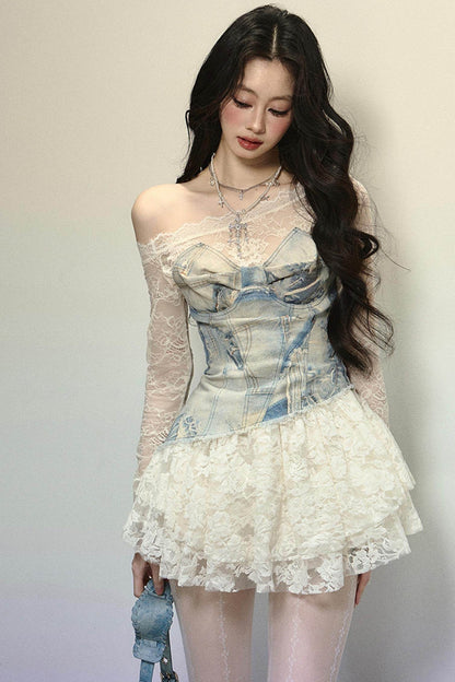 Off-Shoulder Tutu Midi Dress - My Store
