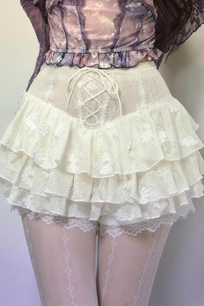 High-Waisted Jacquard Short Skirt - My Store