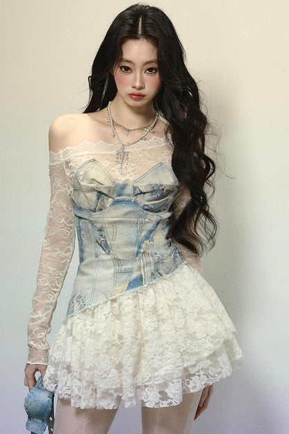 Off-Shoulder Tutu Midi Dress - My Store
