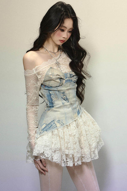 Off-Shoulder Tutu Midi Dress - My Store