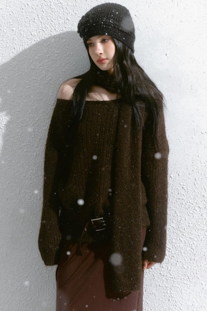 V-Neck Loose Knit Sweater