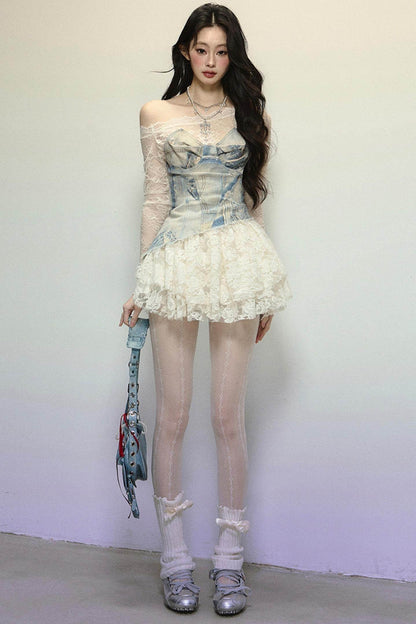 Off-Shoulder Tutu Midi Dress - My Store