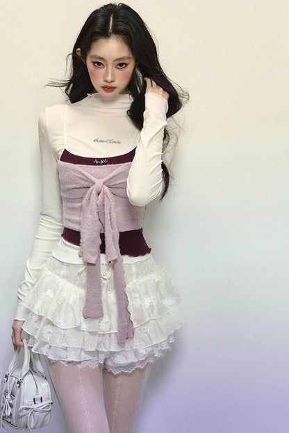 High-Waisted Jacquard Short Skirt - My Store