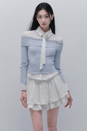 Tie Waist Shirt & Skirt Set