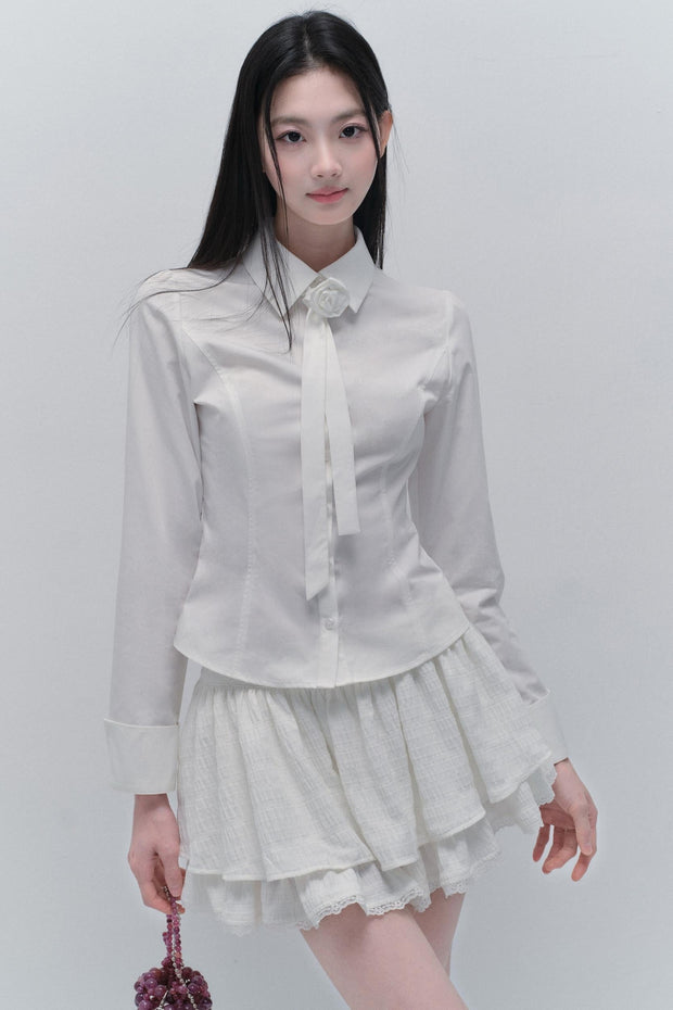 Tie Waist Shirt & Skirt Set