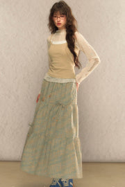 Plaid Layered Skirt - My Store