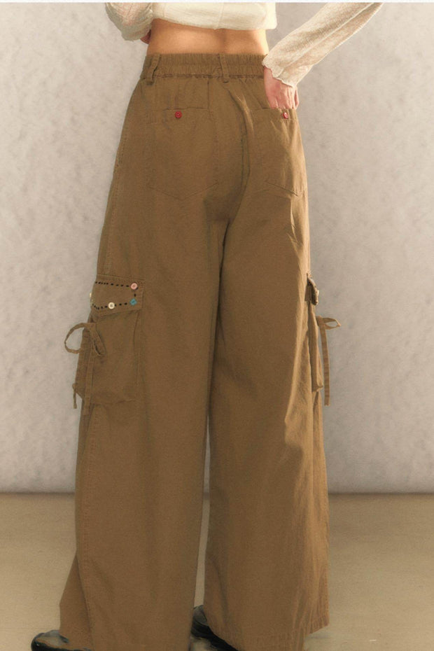 Elastic Waist Cargo Pants - My Store