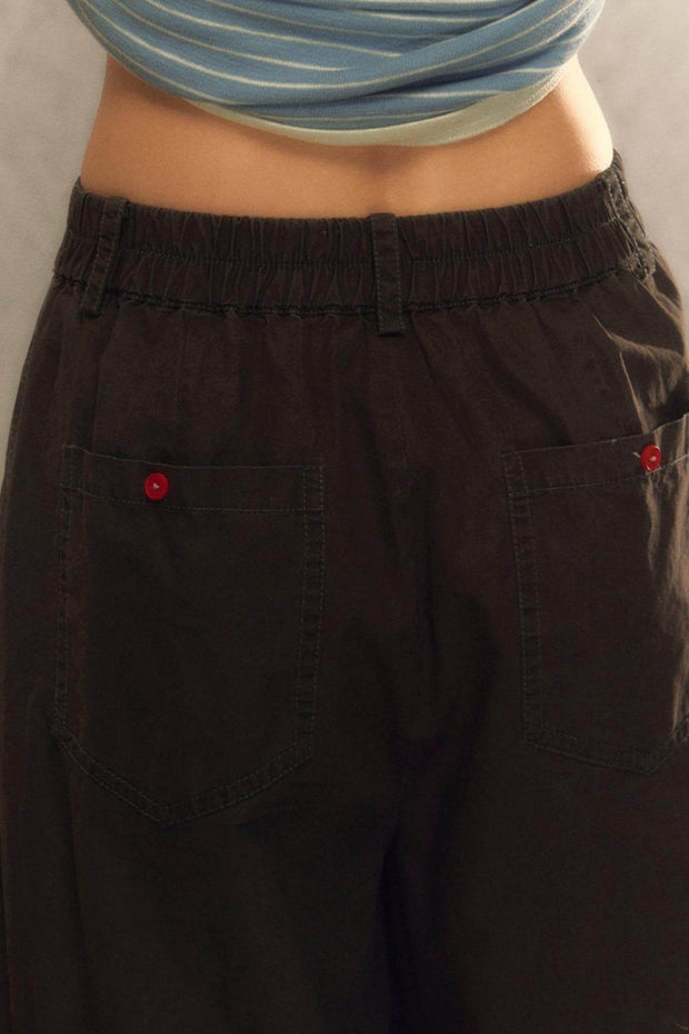 Elastic Waist Cargo Pants - My Store