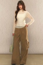 Elastic Waist Cargo Pants - My Store