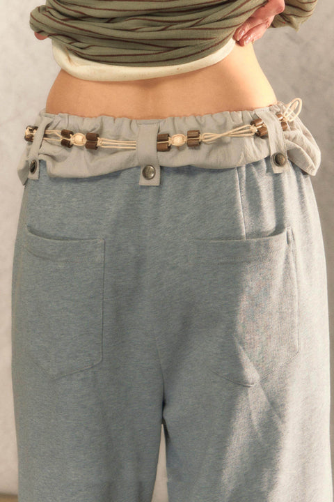 Decor Belt Cotton Pants - My Store