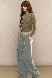 Decor Belt Cotton Pants - My Store