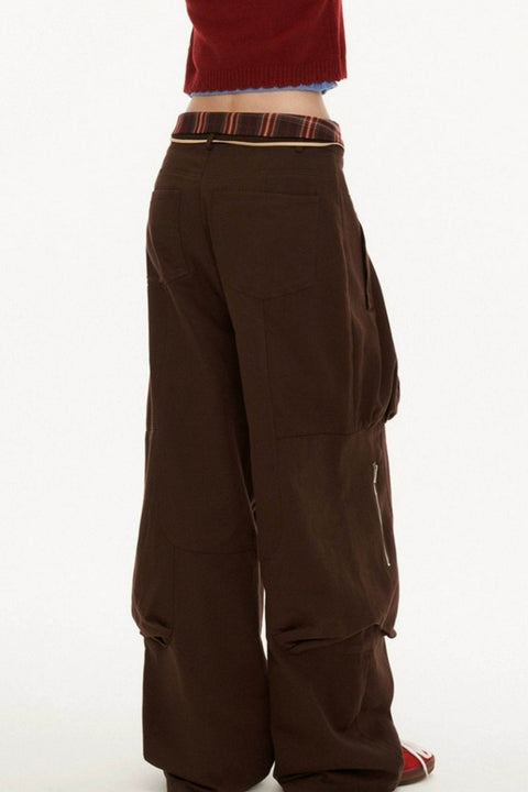 Panelled Multi-Pocket Cargo Pants - My Store