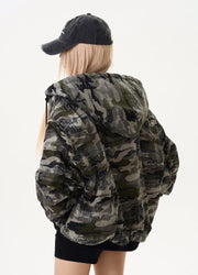 Camouflage Zip Hooded Jacket