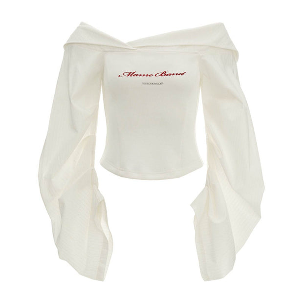 Balloon Sleeve White Top - My Store