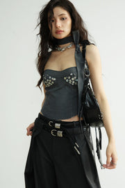Cup Bandeau Tie Top