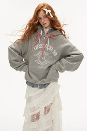 Bow Hat Rope Hooded Sweatshirt - My Store