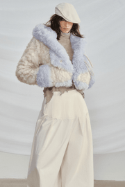 Hooded Cropped Fur Coat - My Store