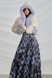 Hooded Cropped Fur Coat - My Store