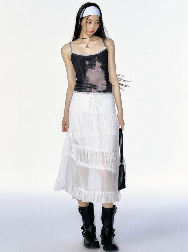 Lace See Through Skirt - My Store