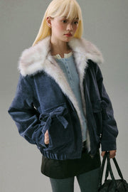 Chenille Fur Collar Jacket