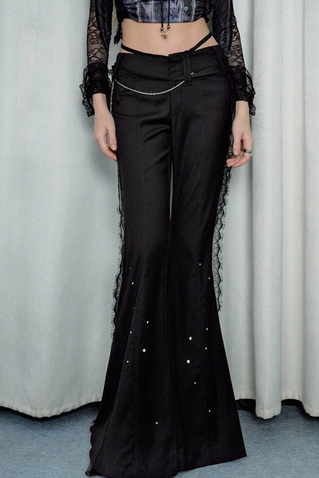 Flared Lace Trousers - My Store