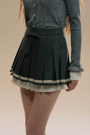 Gray Three-dimensional Girl Pleated Skirt - My Store