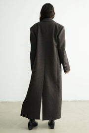 Detachable Fur Collar Long Blazer Jacket