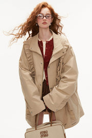 Khaki Fungus Edge Trench Coat - My Store